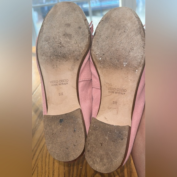 Sesto Meucci Pink Suede Loafers with Fringe size 8M - Picture 8 of 9